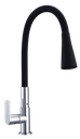 MET-610 Grifería Flexible Agua Fria con doble función para fregadero Negra