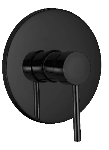 [MET-552B] MET-552B Monomando mezclador para ducha 16cm Negro